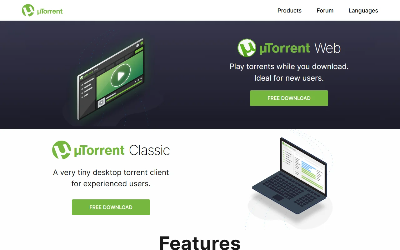 Screenshot of Utorrent